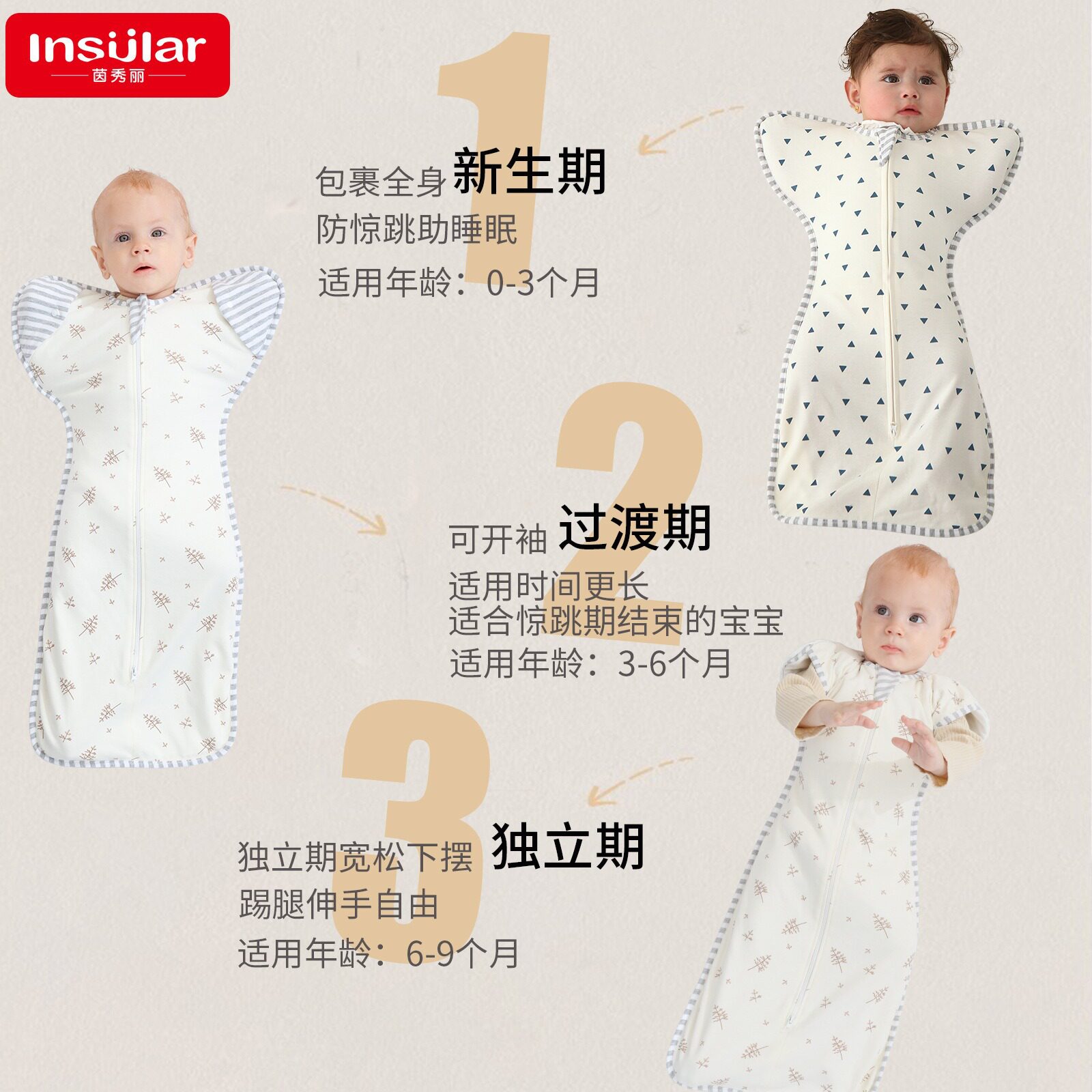 婴儿睡袋新生儿抱被式襁