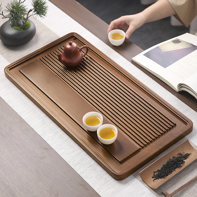 竹茶盘家用茶台排水式功夫茶托盘日式小型干泡茶盘创意礼品