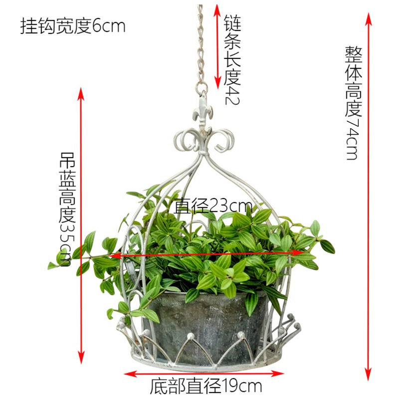 欧式挂式铁艺花架吊篮室