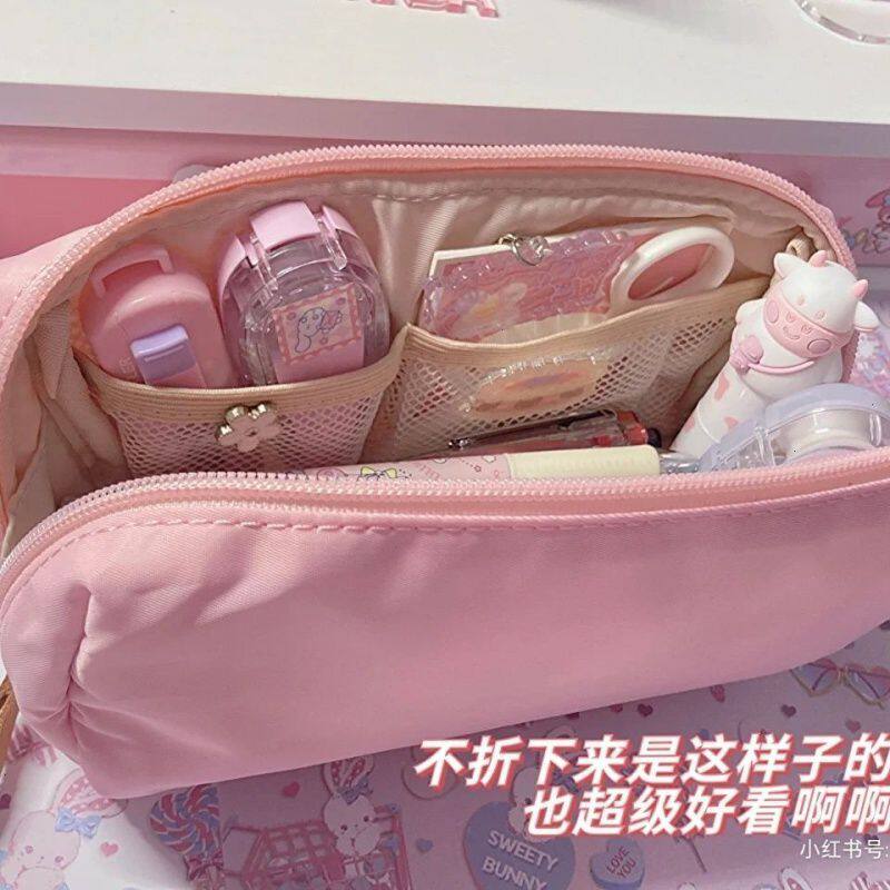 新款小众防水可爱高颜值初高中大学生大容量创意简约笔袋