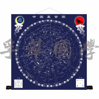 中国星官图挂画古星图三垣二十八宿星宿星象星座古天文知识装饰画