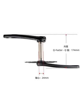 SENICX驭勇FM3山地自行车超轻牙盘单车曲柄170mm单盘34T轴心24mm