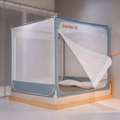 防摔蚊帐全罩式2米x2米大床家用卧室婴儿防止掉床180x190cm1米8床