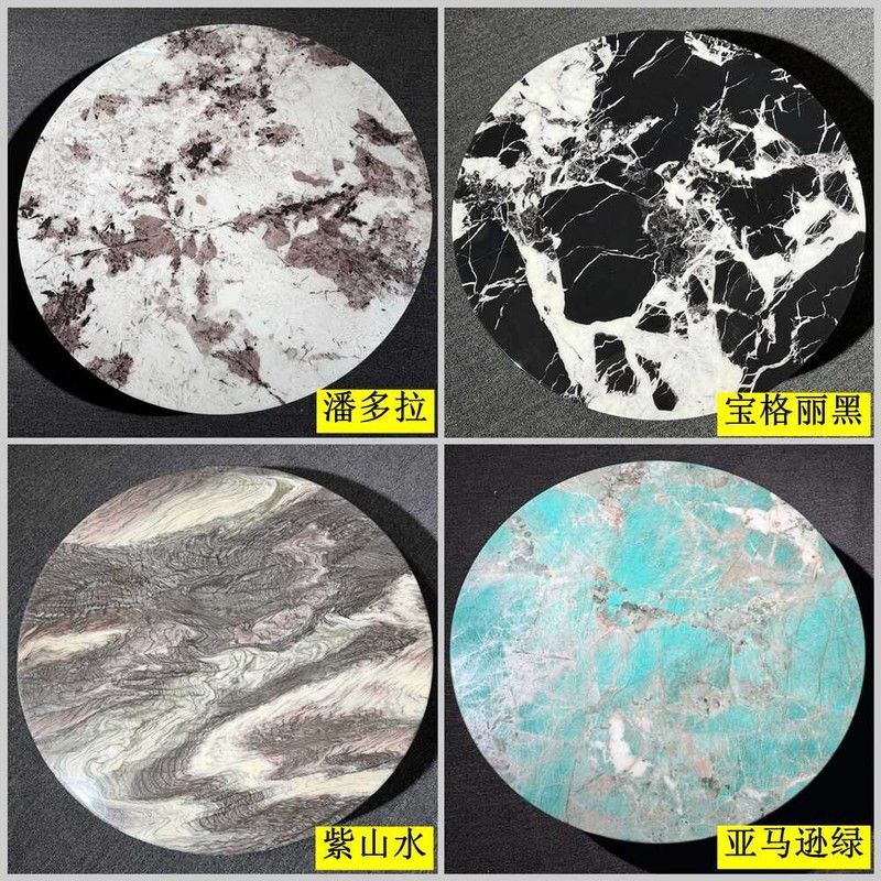 人造大理石圆转盘家用台大理石圆盘底座饭桌旋转转台桌面圆台转盘图片