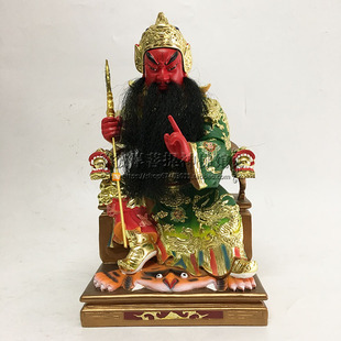 12/16寸坐龙椅关公 关圣帝君 关二爷神像 树脂精工彩绘工艺摆件