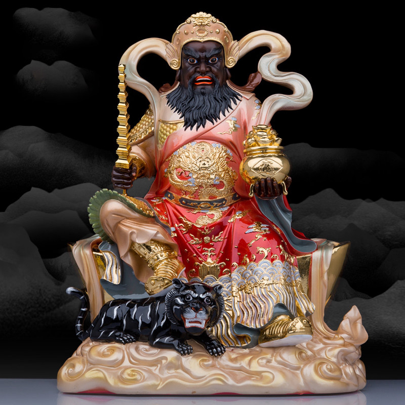 树脂武财神赵公明骑虎赵元帅中路财神佛像佛堂供奉送礼创意工艺品