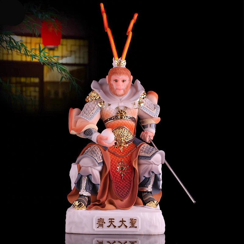 汉白玉齐天大圣佛像斗战神佛多规装饰摆件