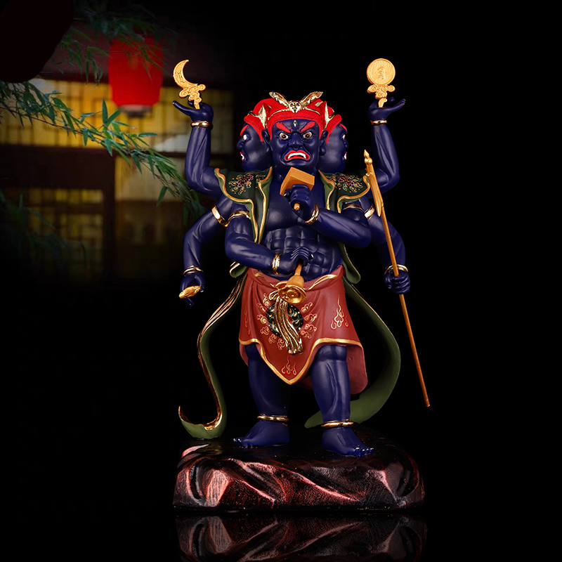 殷元帅神像太岁统领地司太岁殷郊殷大天君居家居家供奉摆件