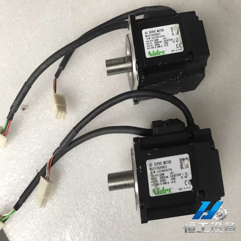 询价100块2台三协200w伺服电机MA201N2KN03