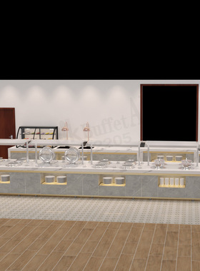 员工餐厅单位自助餐台定制 dk大理石岩板餐台 高端酒店自助早餐台