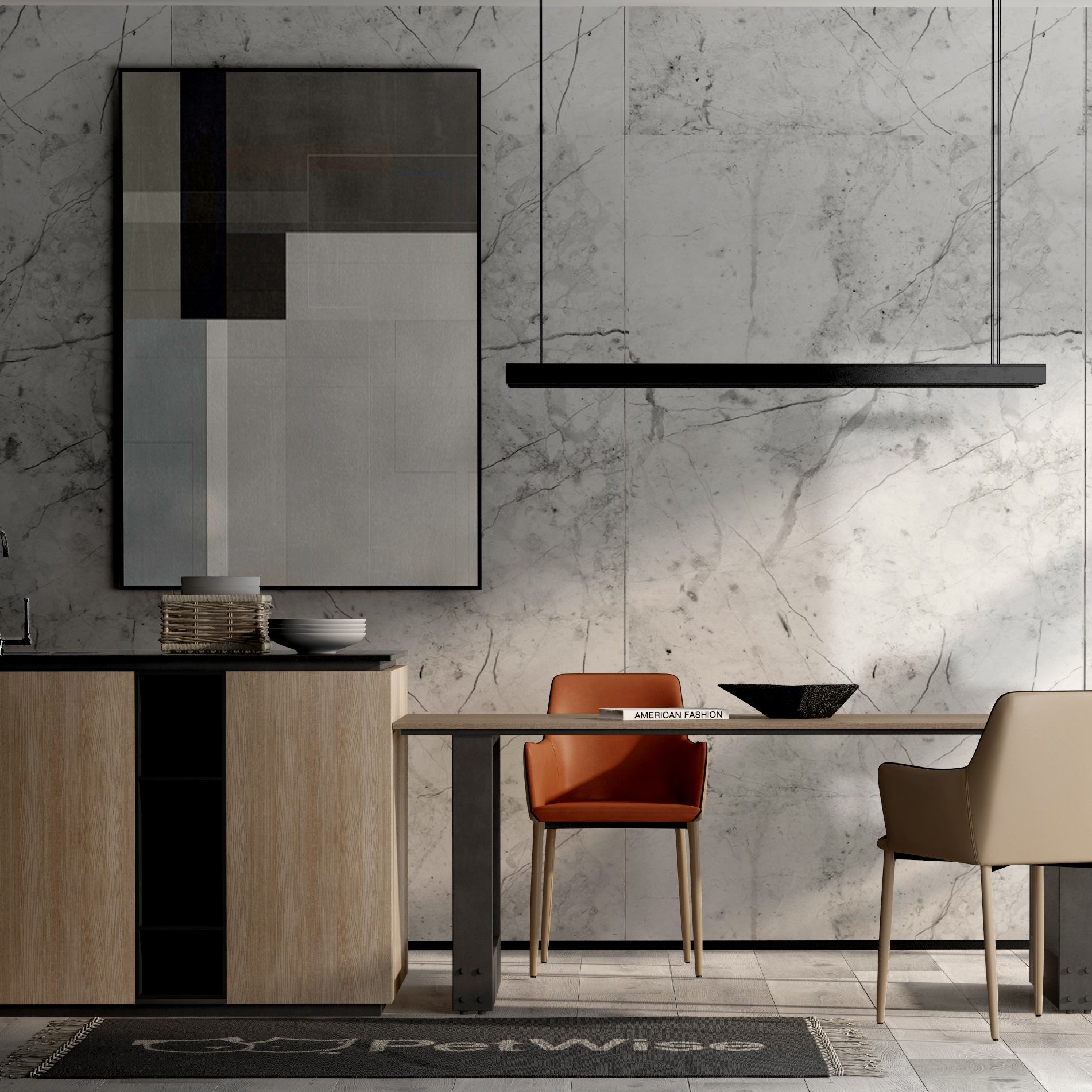 意式极简餐椅现代简约轻奢家用靠背椅凳餐桌椅子高端吃饭椅子512