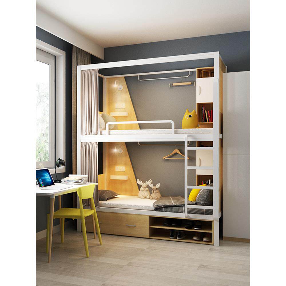 上下床双层床小户型家用员工宿舍铁艺床上下铺高低床儿童床子母床