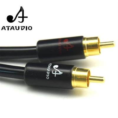 速发ATAUDIO镀银2RCA转XLR卡农公母 双莲花转卡侬音频线调音台一