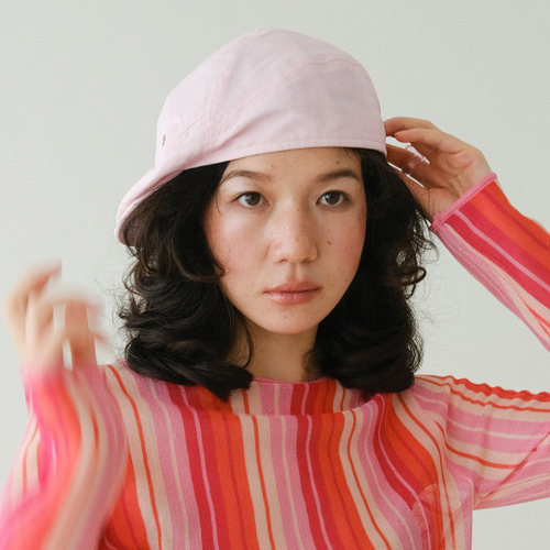 JOJOKUR 26SS樱花粉深顶前进帽_人丝亚麻混纺复古少女透气鸭舌帽