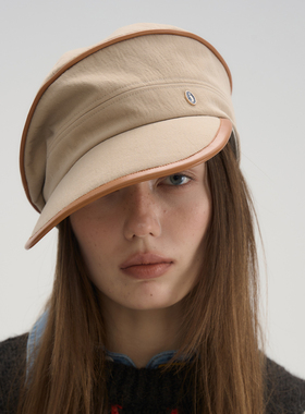 JOJOKUR 设计师品牌廓形报童帽头层皮革大帽檐高街出片造型显脸小