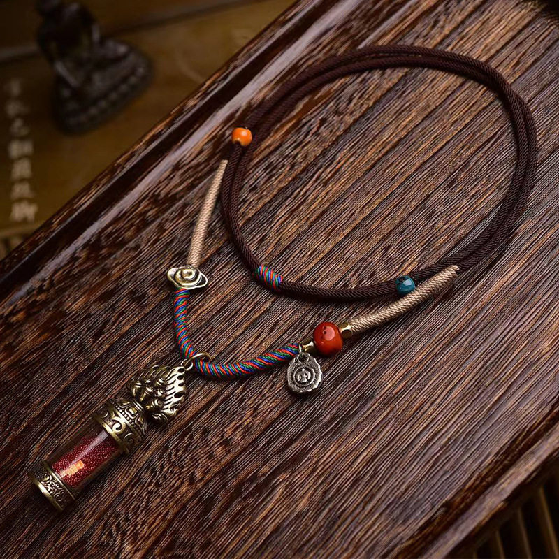 藏传嘎乌盒摩尼宝纯铜十字金刚杵印章内供朱砂粉吊坠手编棉绳项链,个性定制/设计服务/DIY,其它饰品定制,淘宝优惠券,粉丝福利购,淘宝优惠卷