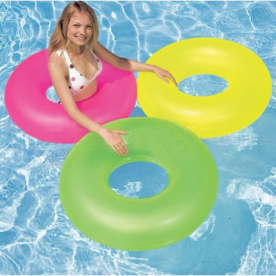 INTEX59262-氖光泳圈 成人超大游泳圈 救生圈 三色组合 91cm