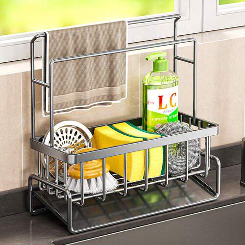 厨房抹布沥水架洗碗布海绵收纳架