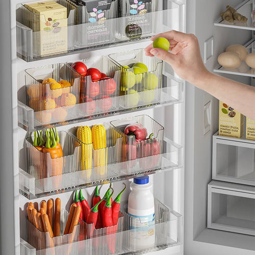 冰箱侧门收纳盒鸡蛋高食品侧面保鲜盒内侧置物架抽屉整理神器