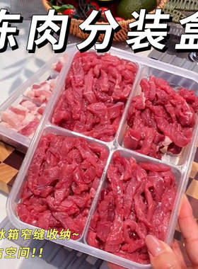 冻肉分格盒子冰箱整理收纳盒分装
