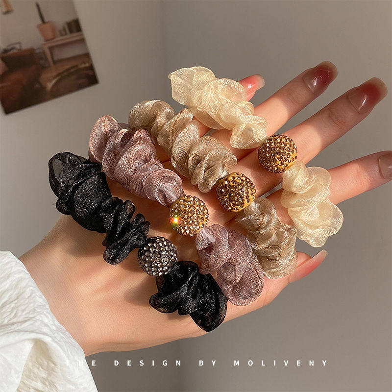 网纱头绳高弹力高颜值欧根纱发圈