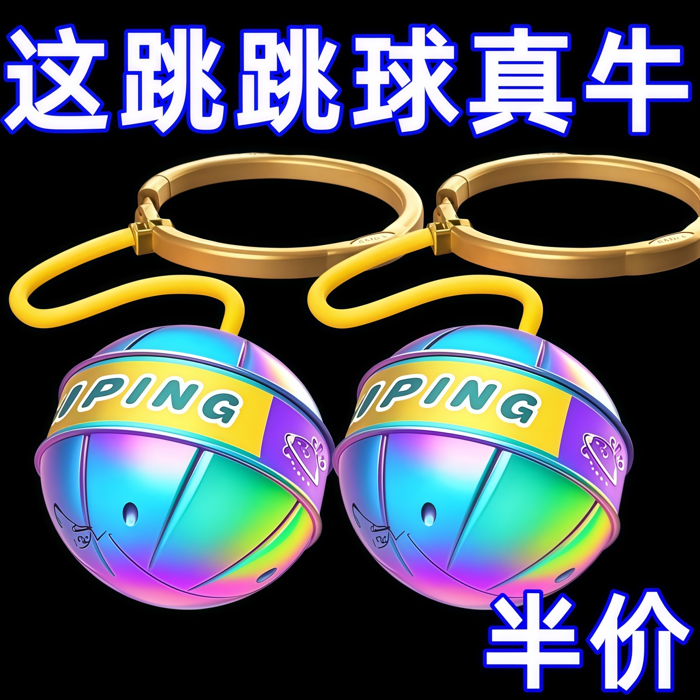 儿童玩具跳跳球闪光甩甩蹦蹦球