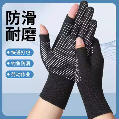钓鱼防晒手套专用飞磕防刺路亚夏季透气防滑半指漏指冬季防寒防滑