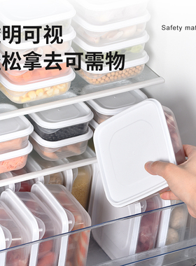 冰箱冷冻肉收纳盒食品级专用储物盒整理分装盒可微波炉加热保鲜盒