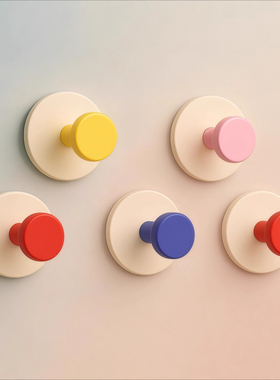 多巴胺色吸盘挂钩粘钩强力承重无痕免打孔创意可爱宿舍入户钥匙钩