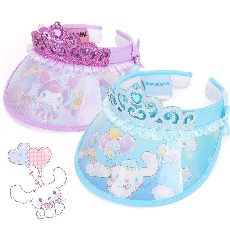 三丽鸥儿童遮阳帽防晒库洛米女童太阳帽夏季紫外线女孩空顶帽子