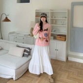 YUZI鱼子毛衣海马毛蝴蝶结可爱秋冬大码 上衣软糯设计感女装 胖mm