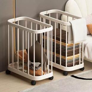 家用脏衣篮防水浴室瑜伽垫健身器材收纳筐大容量窄缝脏衣篓带轮子