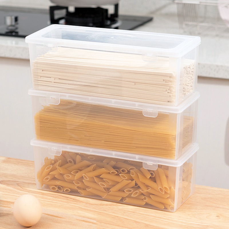 面条收纳盒长方形塑料冰箱厨房食品级密封盒保鲜盒带盖杂粮挂面盒 收纳整理 其他收纳盒 原图主图