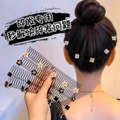 碎发整理神器2025新款 蝴蝶山茶花拉拉梳发夹女后脑勺固定插梳发卡