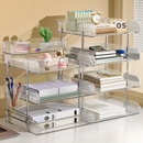 桌面置物架书本收纳架文件书桌办公室多层收纳盒空间利用神器书籍
