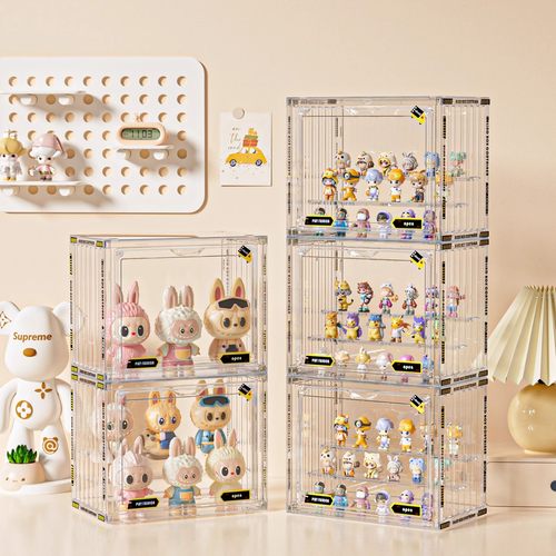 盲盒收纳展示架透明防尘泡泡玛特