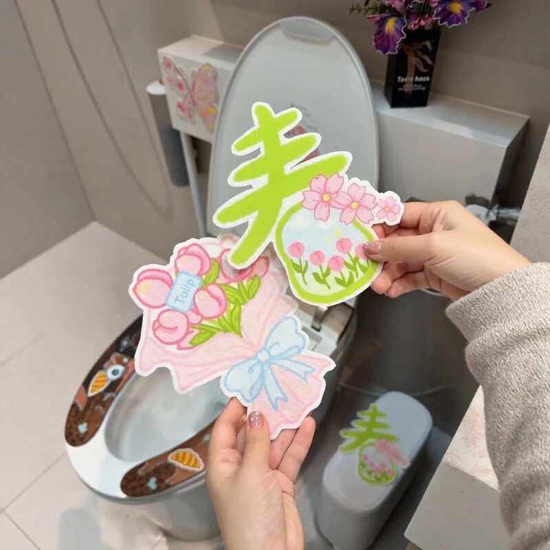 春意盎然马桶除臭贴留香香薰贴樱花型厕所卫生间装饰自粘式除味贴