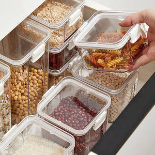 透明塑料罐子厨房储存粮食面条大料收纳盒五谷杂粮储物罐密封罐
