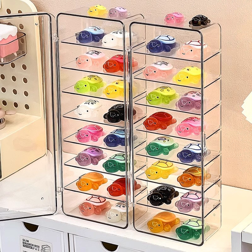 桌面防尘透明亚克力手办收纳盒