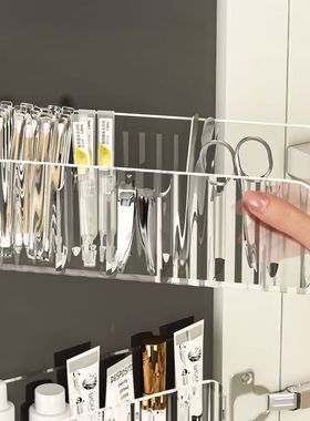 镜柜收纳盒壁挂化妆品面膜口红置物架卫生间神器浴室柜门后置物架