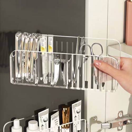 镜柜收纳盒壁挂化妆品面膜口红置物架卫生间神器浴室柜门后置物架