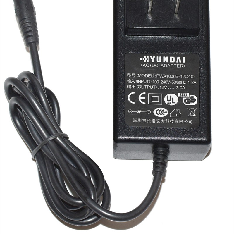 原装HYUNDAI现代12V2.0A(3A)电源适配器型号PWA1036B-120200