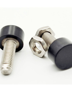 螺纹端内六角孔型聚氨酯缓冲 黑色挡块胶止动螺丝UNBH3/4/5/6