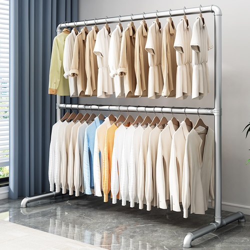 加粗加厚镀锌钢管落地挂衣架