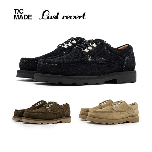 TCMADE翻毛方牛皮袋鼠鞋