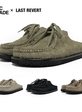 TCMADE 902 翻毛牛皮绒面革勃肯鞋系带包头穆勒拖鞋 男女款