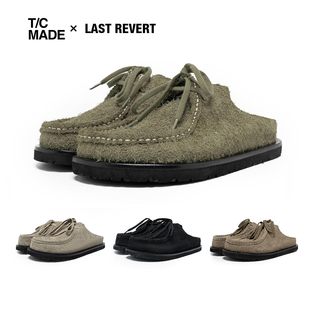 男女款 TCMADE 系带包头穆勒拖鞋 翻毛牛皮绒面革勃肯鞋 902
