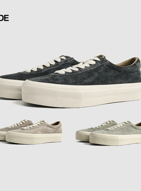 TCMADE 秋冬001P牛皮鞋面 翻毛皮低帮厚底增高帆布鞋男女款