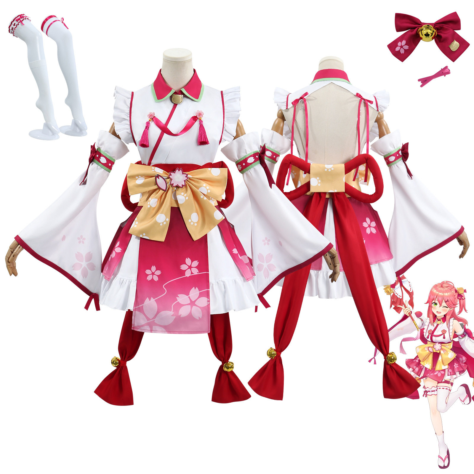 新丝vtuber日本虚拟偶像主播樱巫女cos服动漫游戏二次元cosplay