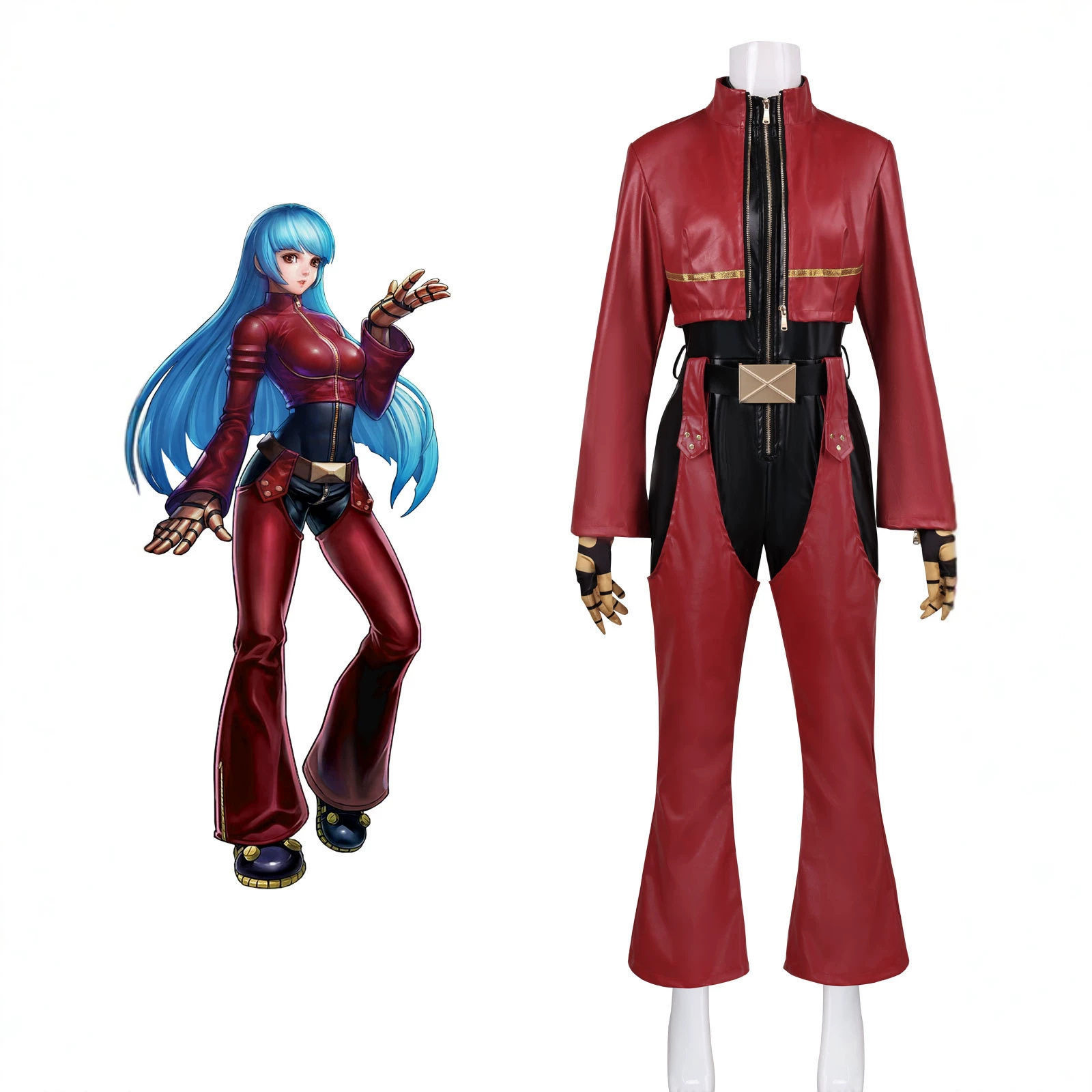 拳皇库拉cos服库拉格斗游戏皮夹克长裤万圣节角色扮演cosplay